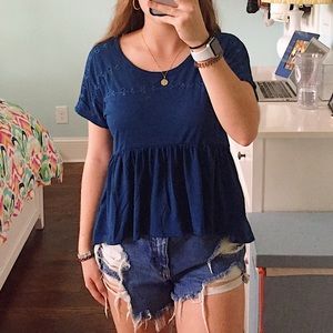 American Eagle Blue Blouse